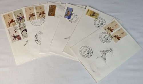 Lot of 6 different South West Africa covers cancelled in Etosha - Halali, Okaukuejo, Namutani