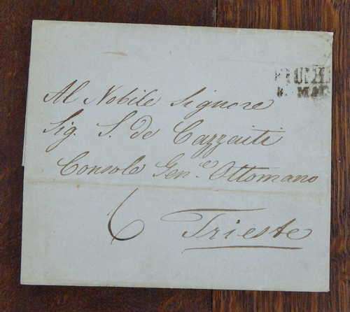 5 May 1849 Consular Mail - Fiume Forerunner - Ottoman Empire