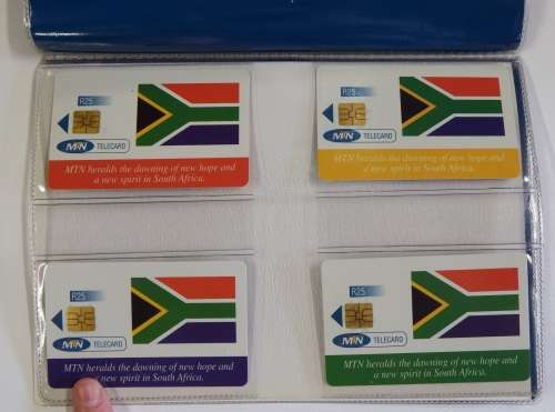 MTN Set of first GSM pay phone Telecards - Mint unused