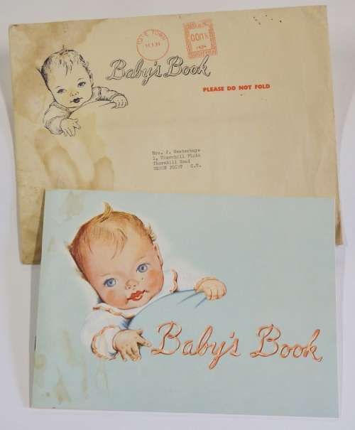 Vintage Old Mutual Baby book 1961 in original postal envelope