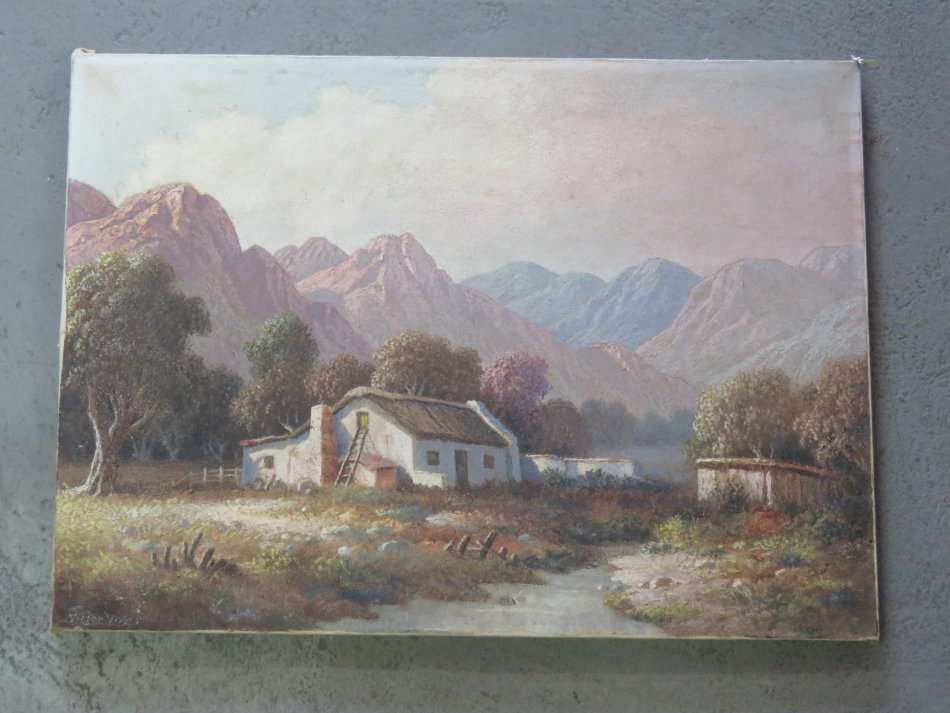 Victor Visser oil painting - Not framed - Size: 64cm x 46cm