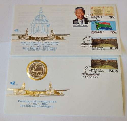 Pair of Mandela first day covers - 6.3 b and 6.3 c