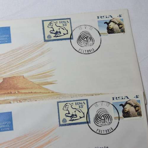 Pair of RSA No.21 First day covers - Color variation