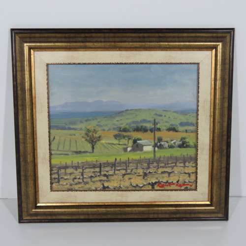 Robert Koch landscape painting - Frame size: 40cm x 36cm - Art size: 27cm x 23cm