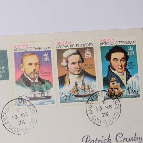 Airmail cover from Argentine Islands, Graham Land to Pietermaritzburg, South Africa