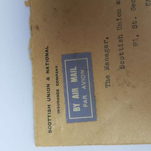 Airmail cover from London, England to Cape Town, South Africa - 26 June 1934 with 6 British stamps