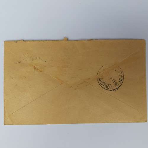 Airmail cover from London, England to Cape Town, South Africa - 26 June 1934 with 6 British stamps
