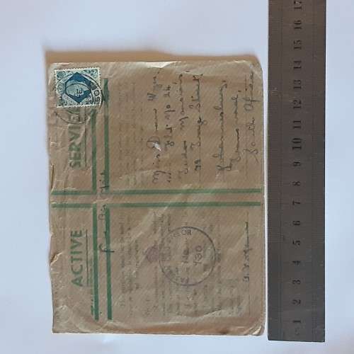 An Active service envelope posted Palestine to South Africa at Field Post Office 550