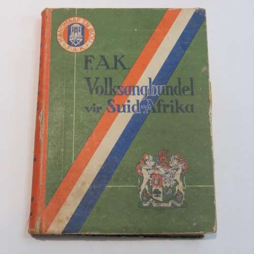FAK Volksangbundel van Suid-Afrika 1937 hardeband uitgawe