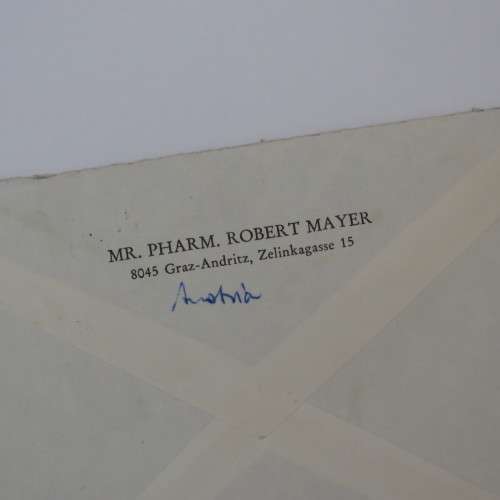 Airmail cover sent from Austria to Mauritius during 1976 with 4 Austrian stamps