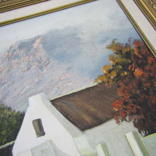 Dan du Toit landscape oil panting - size of frame: 69 x 105cm and Painting size: 89 x 53cm