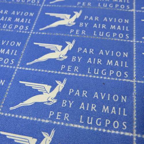 South Africa sheet of Airmail / Lugpos stamps - 108 stamps in total - sheet No. 1175