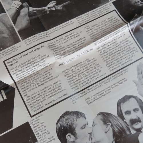 Rapport Boxing poster of world Heavyweight Champion - Gerrie Coetzee - 81 x 57 cm