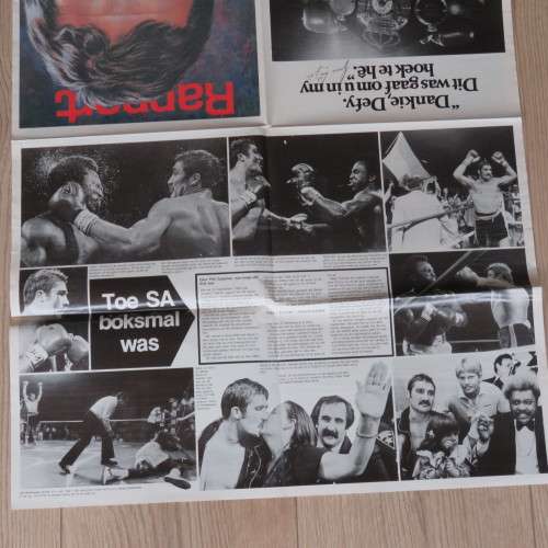 Rapport Boxing poster of world Heavyweight Champion - Gerrie Coetzee - 81 x 57 cm