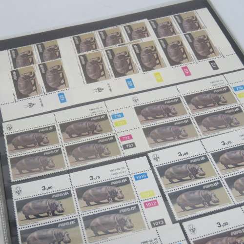 South West Africa 1980 and later definitive issue animals lot of about 200 control blocks