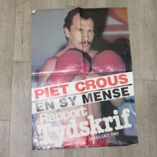 Rapport Boxing poster of Piet Crous - 24 March 1985 - 43 x 61cm