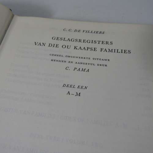 Genealogies of old South African Families - Volume 1 and 2 - G.G. de Villiers