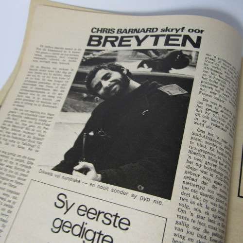 Huisgenoot 29 Julie 1977 Breyten Breytenbach Boereoorlog Jan de Villiers se ontsnapping uit Indie -