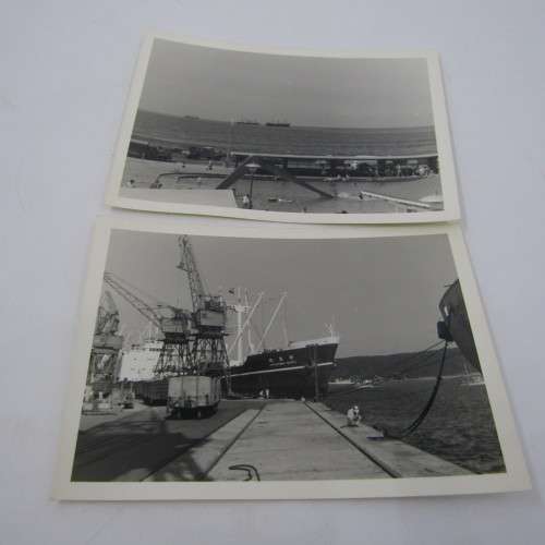 Lot of 10 photos taken in 1959 at the Durban Harbor - with negatives