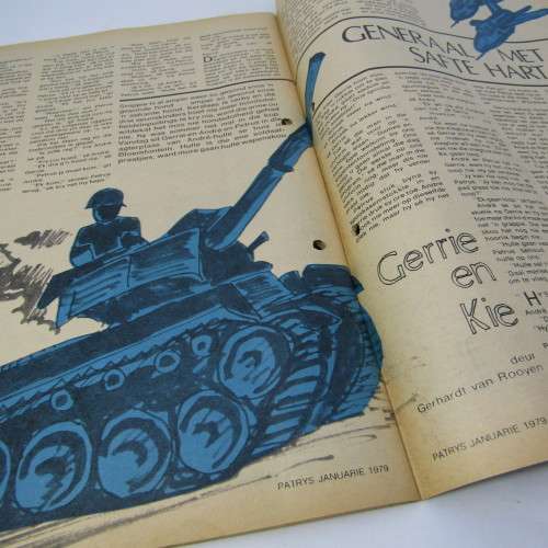 Patrys magazine - January 1979 - Zoebe teen Brit by Isandhlwana - no center poster - punch holes