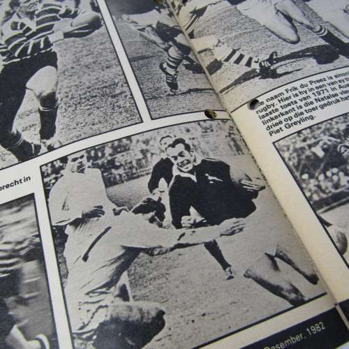 Patrys magazine - Desember 1982 - Rugby in SA slot - David Scoby poster - punch holes