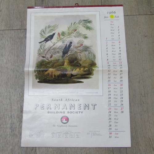1966 Calendar by SA Permanent building society