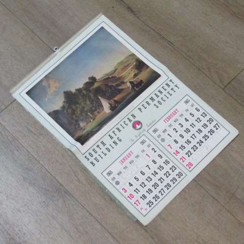 Vintage 1965 Calendar - Permanent building society