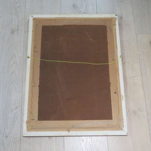 Antique picture with frame - Small child Praying - Sizes in description