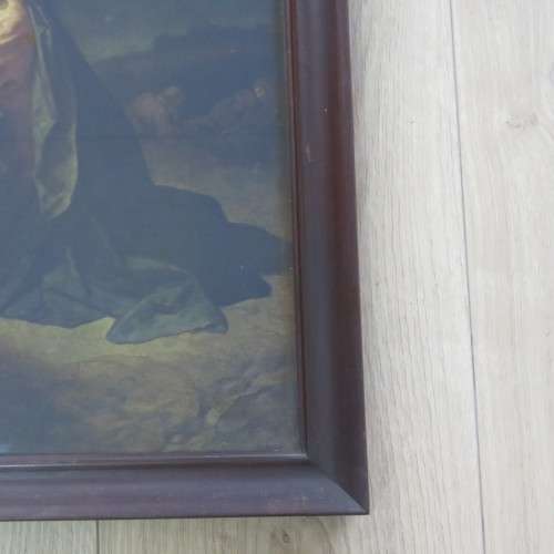 Antique Picture with frame - Christ in the Garden of Gethsemane - Sizes in description