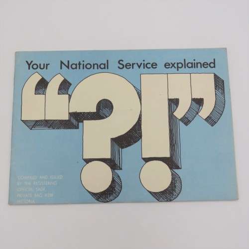 Booklet - 1976 National Service Explained - With corrections page