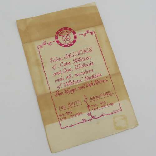 1968 Moth Sunset call for departure on RMS Windsor Castle