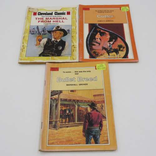 Lot of 3 vintage Western Cowboy books