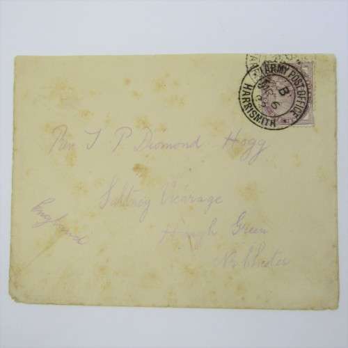 Postal cover from Army Post office Harrismith South Africa to England 06 March 1902