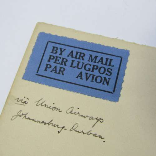 Airmail cover from Cape Town to Bizana Pondoland with Union Airways 4 January 1933