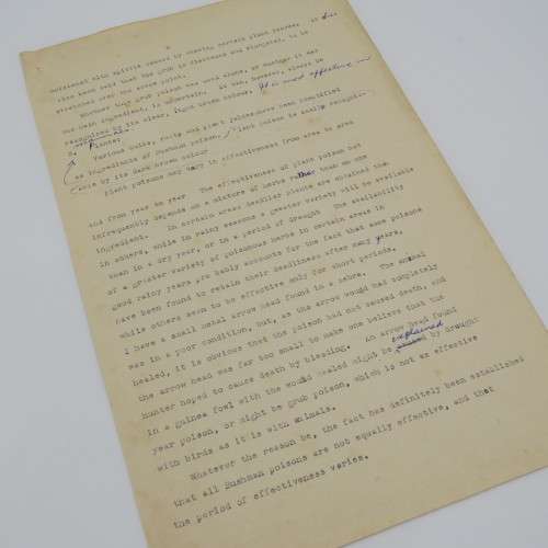 Vintage Essay on Bushman poison written by Mr AG Logie of Windhoek about 80 years ago