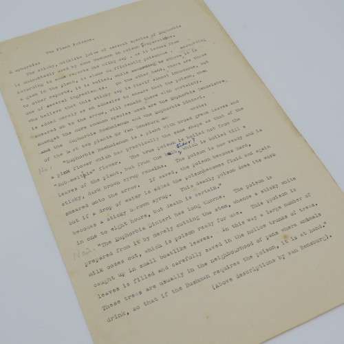 Vintage Essay on Bushman poison written by Mr AG Logie of Windhoek about 80 years ago