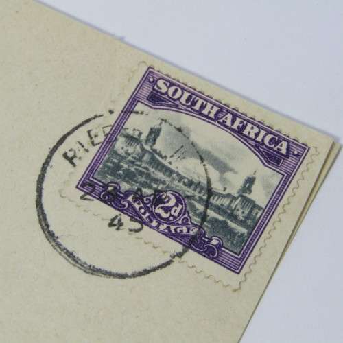 Riebeeck West to Cape Town with a South African 2d stamp and a Riebeeck West Relief cancellation