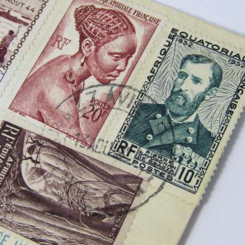 Airmail cover from Brazzaville Congo to New York USA 13 August 1954