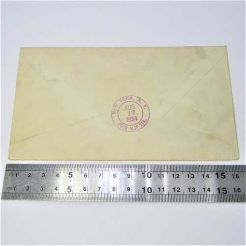 Airmail cover from Brazzaville Congo to New York USA 13 August 1954