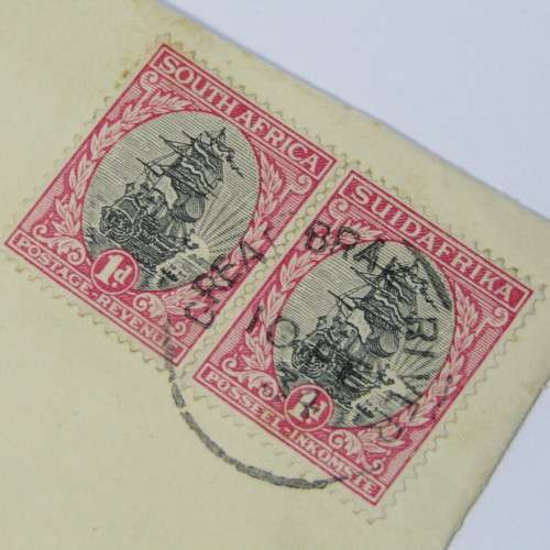 Great Brak River to Stellenbosch with two South African stamps and a Great Brak River 10 Feb 1934