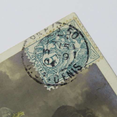 Postcard from Paris France to Valencia Italy with French stamps