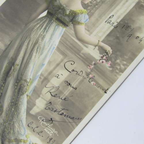 Postcard from Paris France to Valencia Italy with French stamps