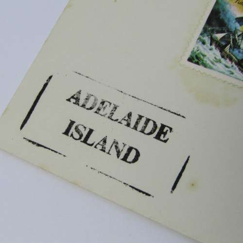Antarctic Territory cover with  2 x 12 p overstamp and 2p stamp, used Adelaide Island to England