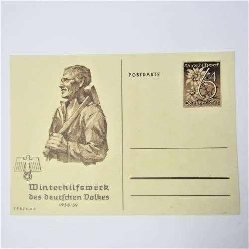 1938/39 German Winterhilfswerk postcard - unused