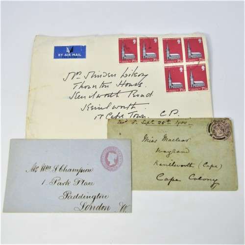 Lot of three Used postal envelopes from England