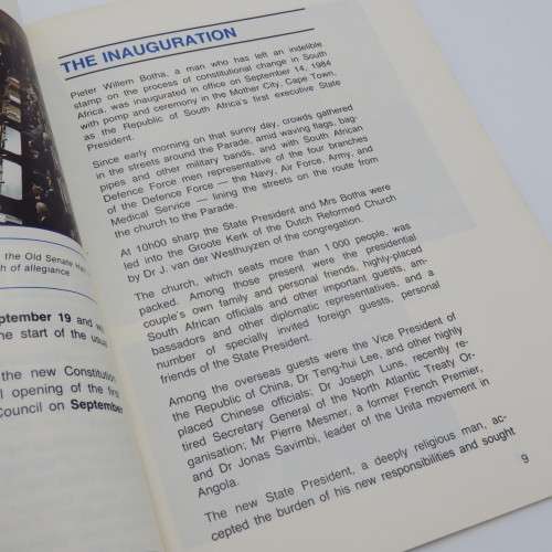 1984 Booklet on the new Parliament of South Africa