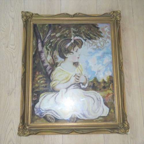 Large framed tapestry - Some damage to frame edge - Sizes below