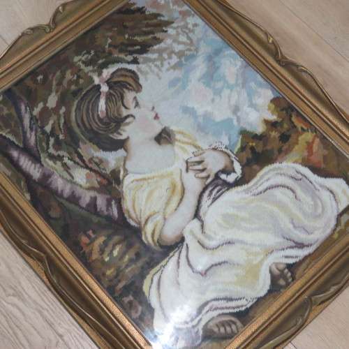 Large framed tapestry - Some damage to frame edge - Sizes below