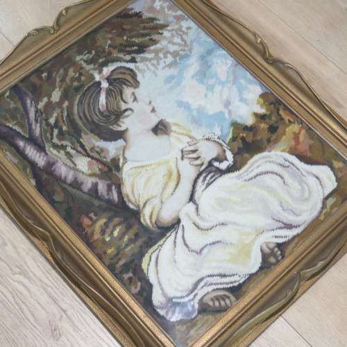 Large framed tapestry - Some damage to frame edge - Sizes below