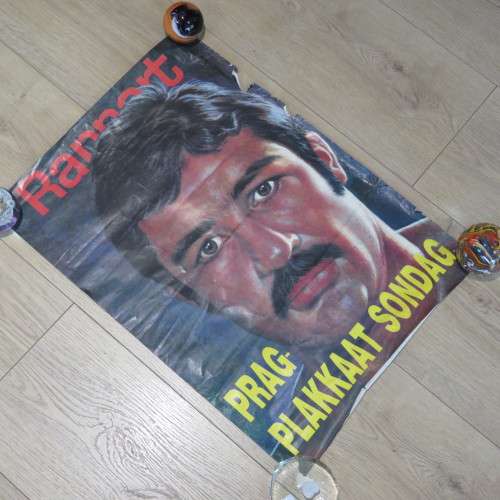 Vintage Rapport Poster of Gerrie Coetzee boxer - Size 62 x 45 cm